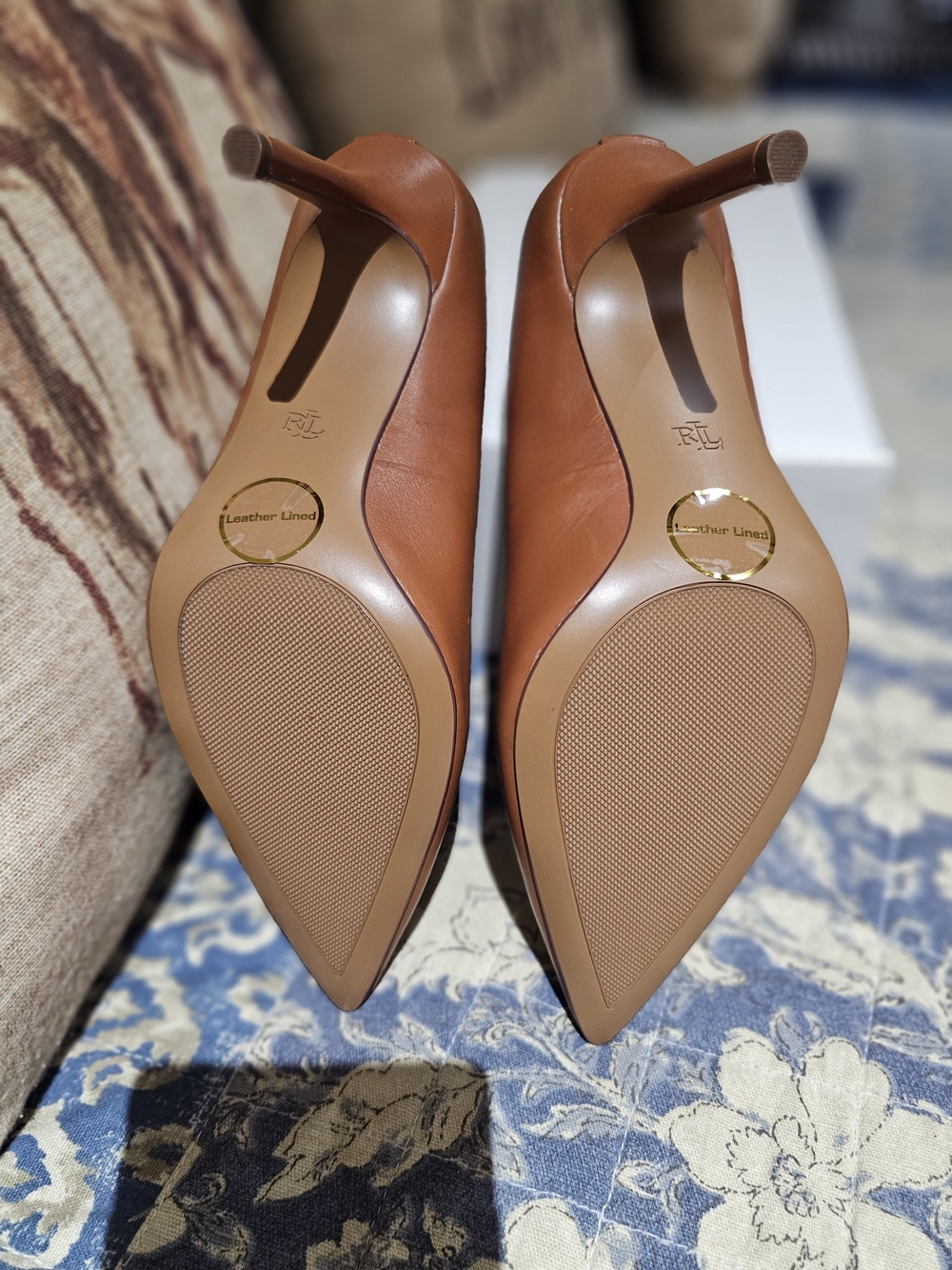 Lauren Ralph Lauren Lindella Smooth Calf Leather Pointed-Toe Pumps, NWT - Picture 4 of 8